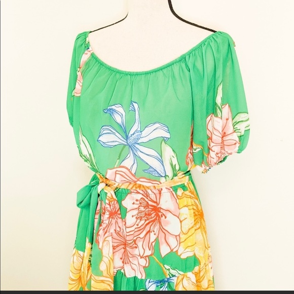 NWT Flying Tomato Green Floral Maxi - Picture 4 of 4